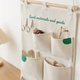 thumbnail image 6 of SLYNSHome 5 Pocket Wall Hanging Organizer,Green Fabric Foldable Wall Mount Storage Bag For Bedroom, Bathroom, Kitchen And Door Sundry Storage, 6 of 8