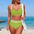 thumbnail image 4 of Two Piece Swimsuit, Womens Bikini Swimsuits, 2 Piece Bathing Suits for Women, Bathing Suit for Women 2 Piece, Women's High Waisted Two Piece Swimsuits Bikini Sets As Bathing Suits, Light Green M, 4 of 5