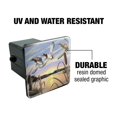 thumbnail image 2 of Mallard Ducks Flying Over Pond Lake Painting Tow Trailer Hitch Cover Plug Insert, 2 of 7