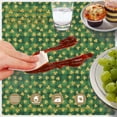 thumbnail image 6 of St. Patrick's Day and Clovers Green Plaid Pattern Round Tablecloth 60", Wrinkle-Resistant Wipeable Cover for Kitchen, Dining, Picnic & Patio, 6 of 6