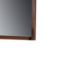 thumbnail image 4 of 42 Inches Crowned Top Wooden Mirror, Brown- Saltoro Sherpi, 4 of 5