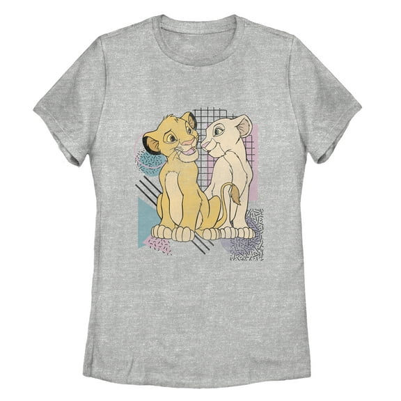 Women's Lion King Retro Cub Love  Graphic Tee Athletic Heather Large