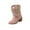 Red, variant on CPNG Toddler Little Girls Boots Sparkly Girls Cowboy Boots Dress Boot Pointed Toes Low Heel Mid Calf Zipper Birthday Toddler to Big Kid for All Seasons