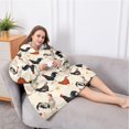 thumbnail image 5 of Oversized Wearable Blanket Hoodie,Beige Chicken Pattern Sherpa Blanket Hoodie with Super Pockets,Super Warm Fuzzy Pullover for Women & Men, 5 of 6