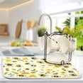 thumbnail image 5 of Bee and Floral Dish Drying Mats Kitchen Mat Microfiber Counter Absorbent Dish Pad Drainer Rack 16"x18", 5 of 7