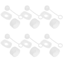 UPOUART Simple Design Spill Proof Stoppers Transparent Silicone 6-Pcs