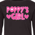 thumbnail image 4 of Inktastic Poppy's Girl Pink with Hearts Long Sleeve Youth T-Shirt, 4 of 5