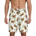 thumbnail image 3 of Lsque Cute Sloth Mens Sleep Pajama Shorts,Short Pajama Pants, Cotton Ultra-Soft Knit-3X-Large, 3 of 9