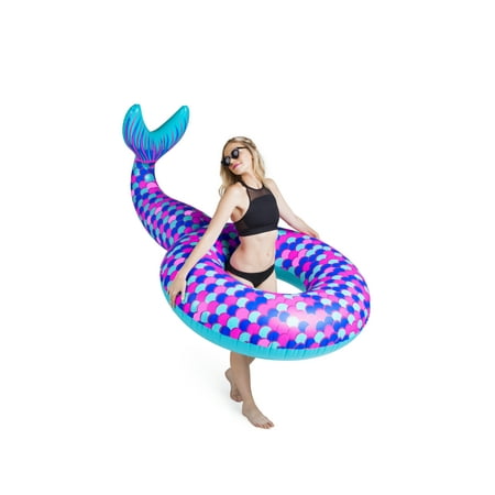 BigMouth Inc. Giant Mermaid Tail Pool Float, Funny Inflatable Vinyl Summer Pool Tube or Beach (Best Float Tube Fins)