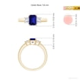thumbnail image 5 of ANGARA Lab Grown 1.05 Ct Blue Sapphire & Lab Diamond 3 Stone Ring for Women in 14K Yellow Gold (Size-7x5mm) | September Birthstone, Anniversary, Jewelry Gift for Women | Lab-Grown Blue Sapphire Ring, 5 of 8