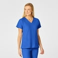 thumbnail image 4 of Wink W123 Women's Flex Back Stylized V-Neck Scrub Top, Royal, 1X Womens Plus, 4 of 6