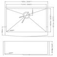 thumbnail image 2 of Kitchen Sink, 30 inch Apron-front Farmhouse 16 Gauge 304 Stainless Steel Deep Single Bowl with Strainer & Bottom Grid, 2 of 8