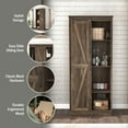 thumbnail image 2 of Woven Paths Shelton Wood Kitchen Pantry with 1 Sliding Barn Door, Dusty Oak, 2 of 20