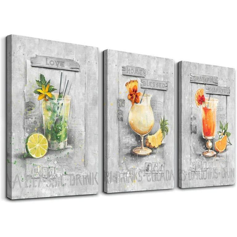 Cuadros Para Cocina Y Comedor Orange Pineapple Lemon Kitchen Decor Cocktail  Wall Art Fruits Basket Poster Kitchen Pictures Wall Decor Fruit Juice
