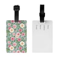 thumbnail image 2 of Luggage Tags for Suitcases, Rose Flowers Temg Leather Bag Luggage Tags ID Label Tags Privacy Protection Travel Bag Labels, 2 of 6