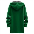 thumbnail image 4 of idosla Women's Zip Up Hoodies Oversized Fleece Long Tunic Y2K Sweatshirts Casual Long Sleeve 2025 Fall Hoodie Jacket Coat (Dark Green, XL), 4 of 5