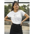 thumbnail image 2 of Cute Adorable Llama Alpaca T-Shirt Women -Image by Shutterstock, Female Medium, 2 of 4