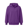 thumbnail image 5 of MXALUOB Full Zip Hoodies for Men Solid Color Classic Fit Sweatshirt Long Sleeve Drawstring Outerwear Fall Winter Daily Casual Wear, 5 of 7