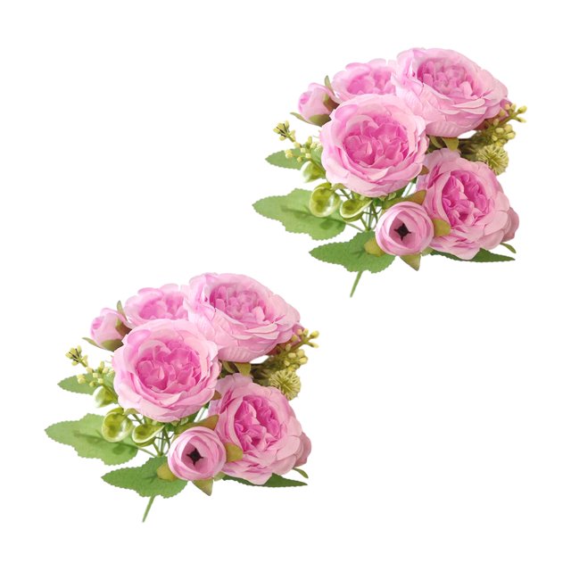 Bearachild 2 paquetes/lote de flores artificiales respetuosas con el medio ambiente para decoración del hogar, ramo de para elegir Decoración rosa