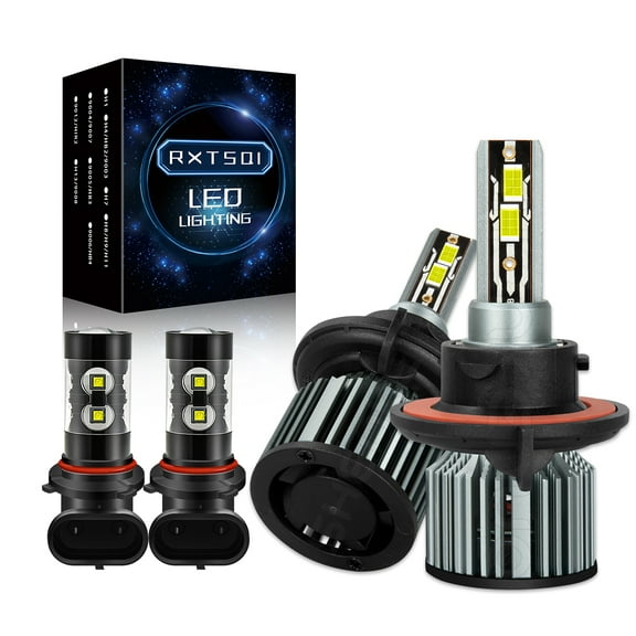 For Mercury Mariner 2005-2011 Headlights 9008 H13 High and Low Beam 9145 Fog Light Led Bulbs 4pc,q8