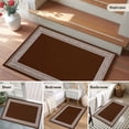 thumbnail image 6 of Coffee Brown Greek Key Large Area Rugs for Bedroom Living Room, Soft Non Slip Carpet Bedside Rug, Geometric Greece Ancient Farmhouse Geo Rectangular Floor Cover Kitchen Accent Rug 2'x3' for Office, 6 of 9
