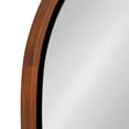 thumbnail image 7 of Kate and Laurel Evans Mid-Century Round Wood Framed Wall Mirror, 30 inch Diameter, Walnut Brown, Decorative Modern Mirror for Wall, 7 of 7