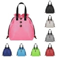 thumbnail image 2 of Button Drawstring Lunch Tote Bag Primary School Middle Elementary Lightweight Water Resistant Portable Handheld Food Storage Bag, 2 of 3