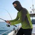 thumbnail image 5 of BiZtdJrK Men's Sun Safe Fishing Shirt Hooded UPF 50+ Long Sleeve with Built-in Neck Gaiter Yellow XXXL, 5 of 9