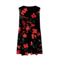 thumbnail image 6 of Viikei Women Dress Summer Maxi Dresses,Dresses for Women Clearance,New Women's Casual Loose V-neck Sleeveless Printed Short Dress Black XL, 6 of 6