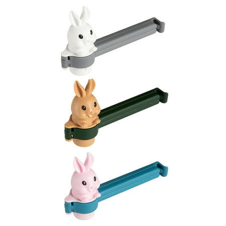 

3pcs Food Sealing Clips Cartoon Snack Bag Sealing Clamps Pour Bag Clips