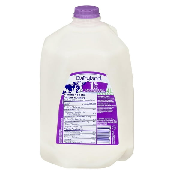 Dairyland 1% Partly skimmed milk, 4 L