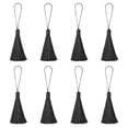 thumbnail image 1 of Unique Bargains 6.5' Silky Bookmark Tassels with Loop for DIY Craft Accessory, 8Pack Black, 1 of 5
