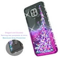 thumbnail image 6 of Motorola Moto G Power 2021 Case,  Liquid Floating Glitter Quicksand Bling with Spot Diamond Cover - Black/Pink, 6 of 6