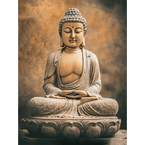 Serene Buddha Meditation Canvas Print/Wall Art， Suitable for Yoga Studio Decor， Meditation Room Decor， Living Room Decor， Bedroom Decor， and Office Decor.