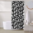 thumbnail image 6 of Shower Curtain, Panda1 Waterproof Fabric Plastic Shower Curtain, Drying Fast Bathroom Curtain with 9 Buttonholes, Ruffle Shower Curtain 60x72in, 6 of 8