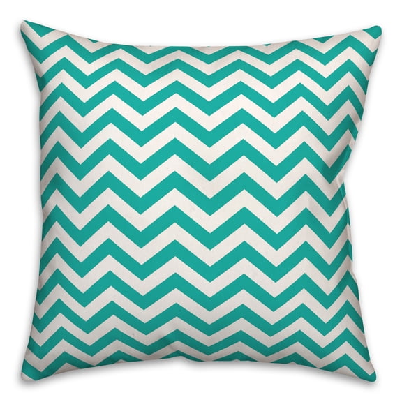 Creative Products Teal Chevron 18 x 18 Spun Poly Pillow