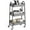 Gray, variant on CONCETTA 3-Tier Utility Rolling Cart, Metal Mobile Storage Rack with Lockable Castors for Office, School, Bathroom, Green