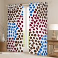 thumbnail image 2 of Castle Fairy Colorful Polka Dots Black Out Curtains for Teens,Abstract Geometric Curtains Pack of 2 (42x63 Each),Vintage Minimalism Bedroom Curtains,Microfiber Bedroom Decor, 2 of 6