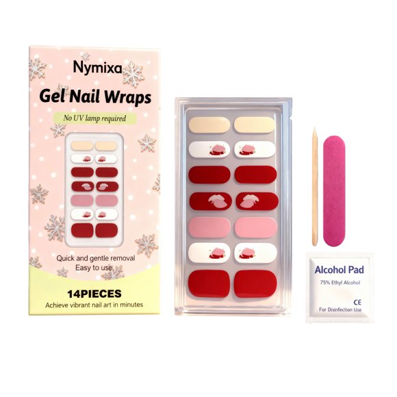 Nymixa-Juego de pegatinas de uñas de Gel suave, bricolaje, creativo, colorido, decorativo, moda, colores mezclados, prácticas pegatinas para decoración de uñas,2 piezas