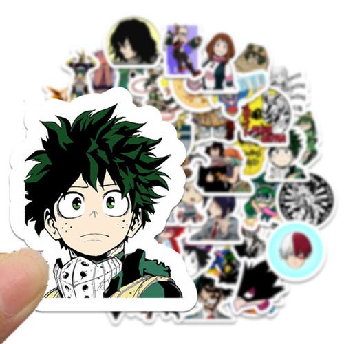 taicanon my hero academia anime stickers pack of 50 for water bottle laptop car scrapbooks walmart com