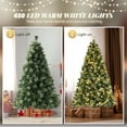thumbnail image 5 of Topcobe 7ft Automatic Christmas Tree with PVC Pine Needles, 9 Modes LEDs, Remote Control, Green Colorful Display for Home Décor, 5 of 8