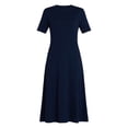 thumbnail image 4 of Time and Tru Women's and Women's Plus Seamed Cotton Midi Dress, Sizes XS-4X, 4 of 5