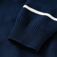 thumbnail image 6 of GBSYEWXS Sweater For Boys Kids Casual Long Sleeve Collared Solid Color Comfortable Pullover Sweater Navy Size 6-7 Years, 6 of 7