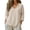 Beige, variant on Cotton Linen Tops for Women, Yigetop Women's Casual V Neck 3/4 Sleeve Textured Blouse Loose Fit Linen Tops for Summer Gauze Shirts for Women Light Blue XL