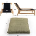 thumbnail image 3 of Leumius Accent Armless Chair Lazy Sofa Chair with Solid Wood Frame & Backrest,Corduroy Casual Single Sofa Chair for Living Room,Bedroom,Green, 3 of 3