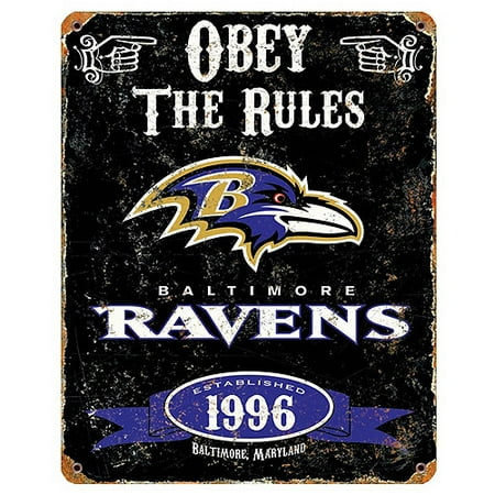 Party Animal NFL Baltimore Ravens Vintage Sign