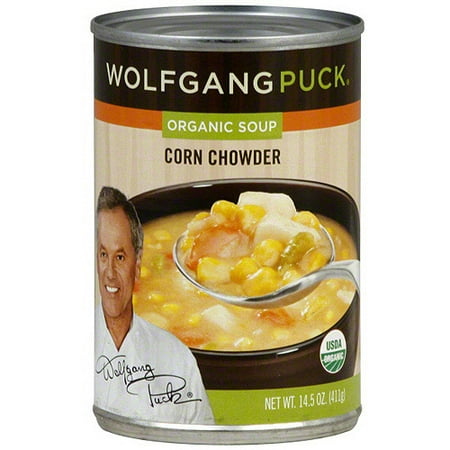 Wolfgang Puck Corn Chowder Organic Soup, 14.5 oz (Pack of 12)