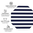 thumbnail image 3 of Picia Navy Blue And White Stripes Printed Leather Coasters for Drinks, 4" Drink Coasters Set of 4 for Tabletop Protection, Handmade Luxurious Home Décor and Housewarming Gift -Octagon, 3 of 6