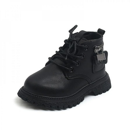 

Children s Single Boots British Style Martin Boots Side Zipper Boots