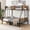 Black+Brown, variant on Harper & Bright Designs Twin Over Full Metal Bunk Bed with Trundle, Metal Bunk Bed Frame with 2 - Side Ladder and Full-Length Guardrail for Bedroom, White & Brown